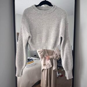 Garage Light Gray Ribbed Sweater